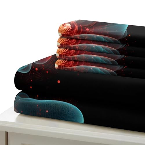 Parure de lit 3D effet néon en microfibre ultra douce