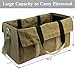 INNO STAGE 22oz Waxed Canvas Fire Wood Log Carrier Tote Bag for Fireplace with Patented Self Standing Design for Hay Hauling Outdoor Camping or BBQ Barbecue- Khaki
