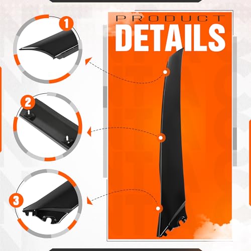 Image of ECOTRIC Windshield A-Pillar Trim Compatible with 2016-2023 Maxima