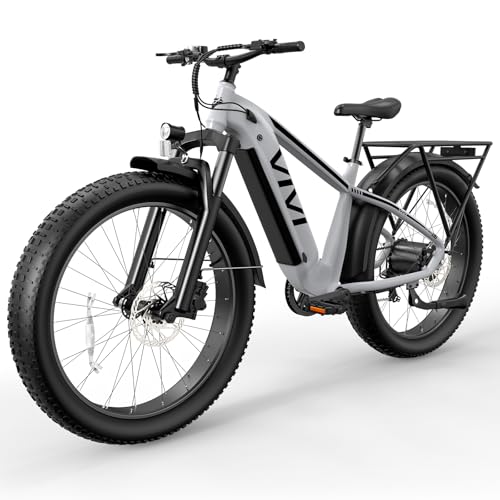 Image of Vivi ACE01 Electric Bike for Adults,26 inch x 4.0 Fat Tire Ebike,1500W Peak Motor Torque Sensor Electric Mountain Bike, 25+ Top MPH Electric Bicycle with 48V 15AH Battery, Hydraulic Brake, SGS UL2849