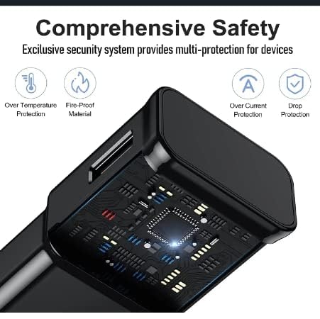 Image of The Black Store Original 18W Charging Adapter with USB Type C Cable Compatible with Samsng Galaxy M51 Note10|Note10 Plus|S10 Lite (Adapter & Cable) -Black