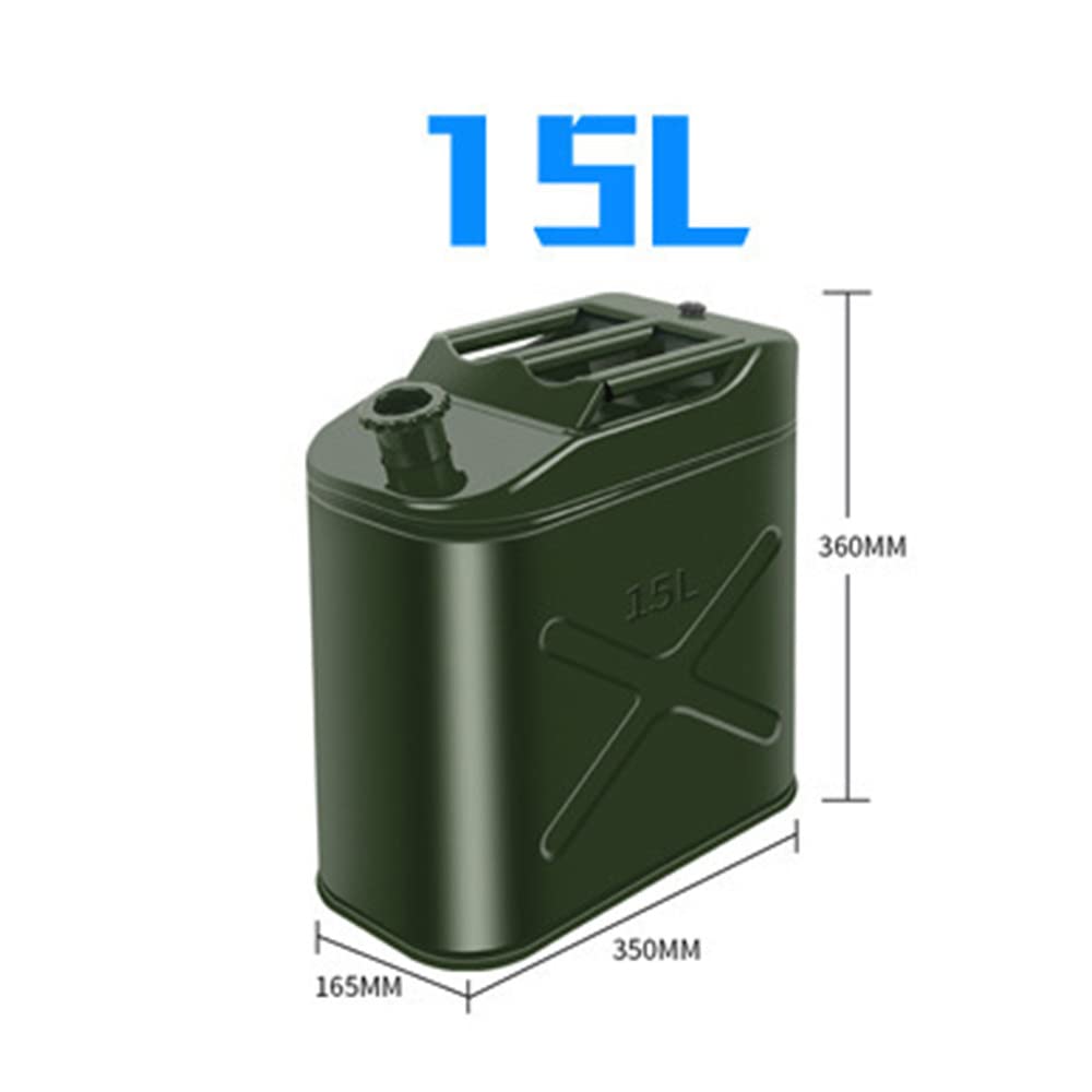 5 Galones De Gasolina De 20 litros, Depósito De Gasolina con Manguera para Motocicleta De Coche, Adecuado para Automóviles Y Motocicletas,ironcover-15L