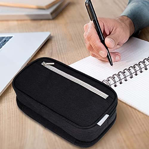 Pencil Case Large Capacity Pencil Cases for Boys Girls Teens Kids Middle High College School, Big Pencil Bag Pouch Office Stationary Pen Storage Makeup Bag Men Women, Black