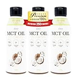 フラット・クラフト MCTオイル 320g ココナッツ由来100% 中鎖脂肪酸100% C8 C10 糖質制限 新日本製薬ウェルネスフード (320g, 3.0, 本)