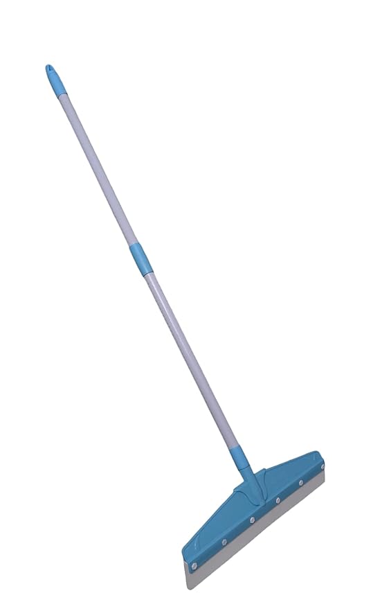 Milton Bathroom Squeegee Plastic Wiper Handle Size : 44 inch, Wiper Blade Size : 15.50 inch Blue