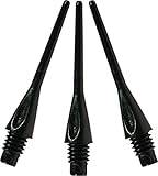 Viper Dart Accessory: Diamond 2BA Thread Soft Tip Dart Points, Black, 1000 Pack