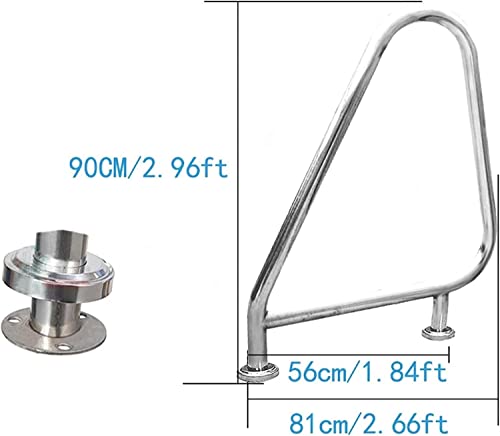Set de 2 barandales para piscina de acero inoxidable miniatura 5