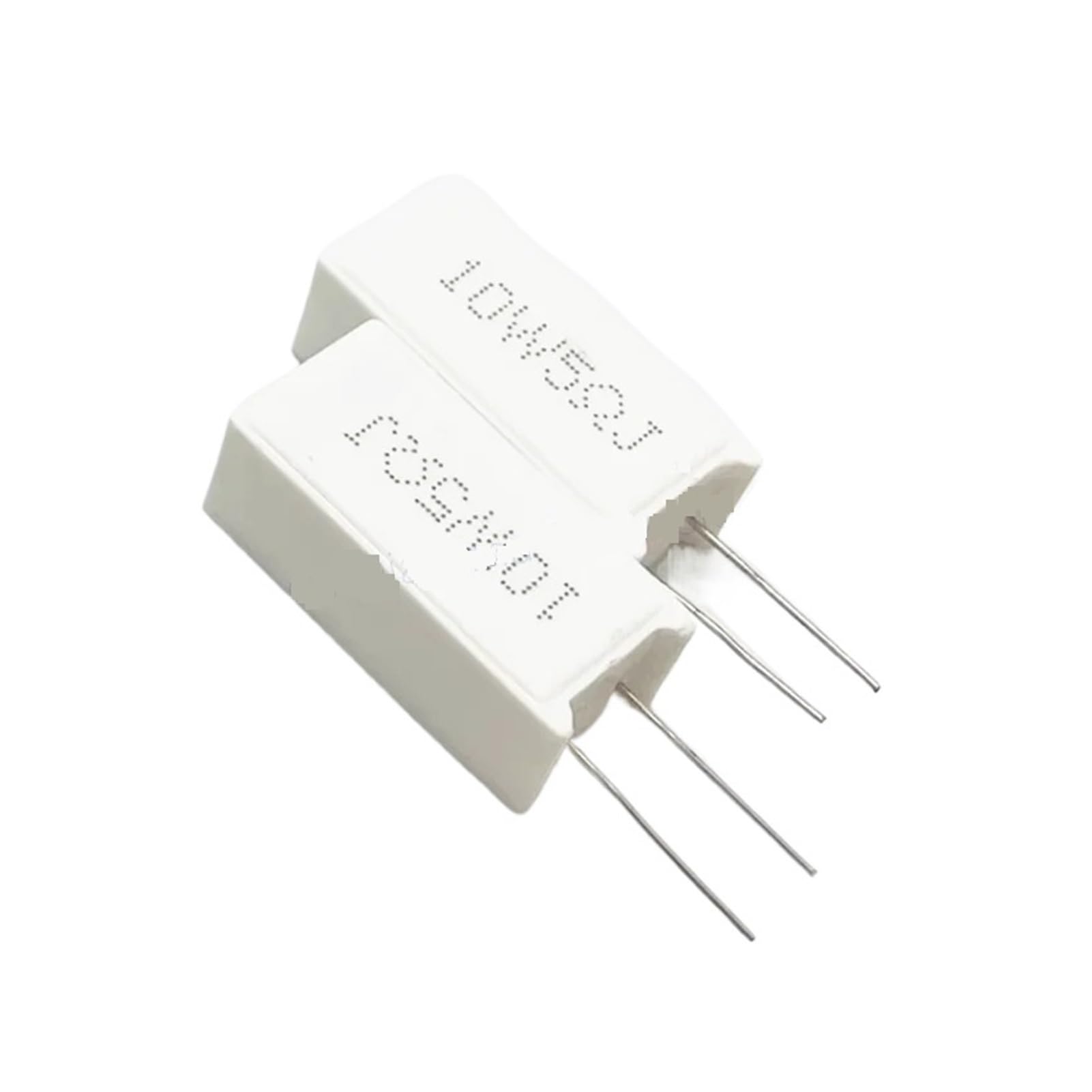 GUTUYEHKEA Cement Resistors 100pcs 10W Vertical RX27-5 0.01R-100K 1R-15K Power Resistor(3.9R)