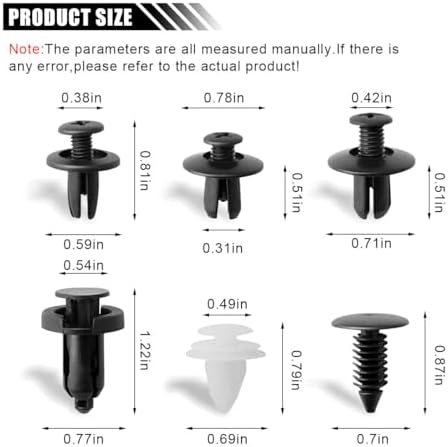 LAINLOY 100PCS Plastic Car Body Trim Clips, Car Bumper Clips — 사진 2