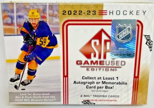 2022-23 Upper Deck SP Game Used Hockey Hobby Box (6 Cards)