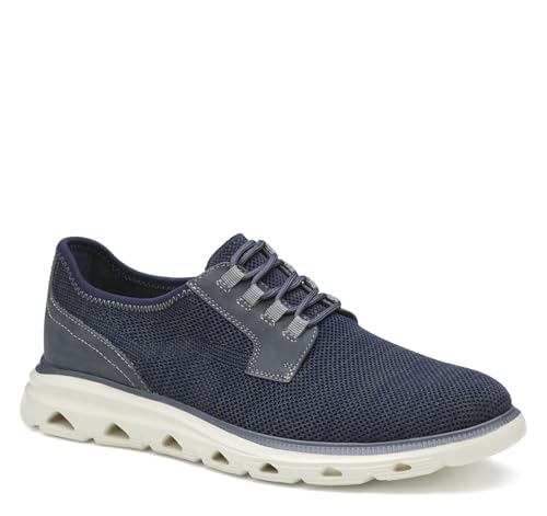 Johnston & Murphy Men's Jenkins Knit Plain Toe Shoe, Navy Knit, 10.5 M