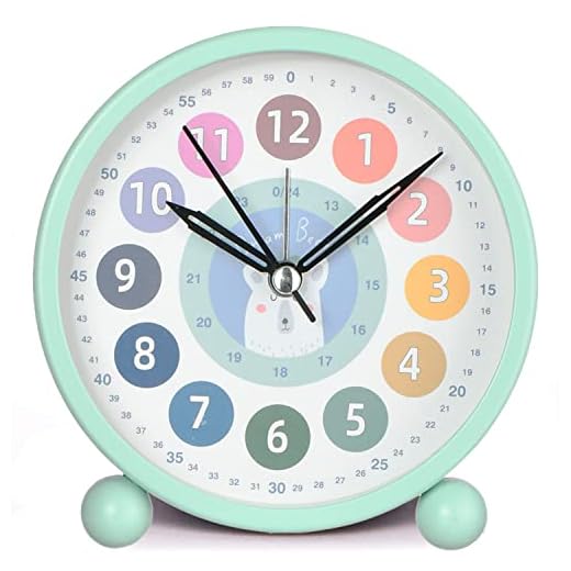 HZDHCLH Kids Alarm Clock for Boys,Small Bedside Alarm Clocks for Bedroom,Cute Learning Time Alarm Clocks Battery Powered