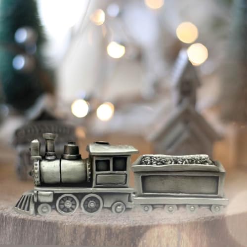 Décoration de table de Noël de style vintage train express étain
