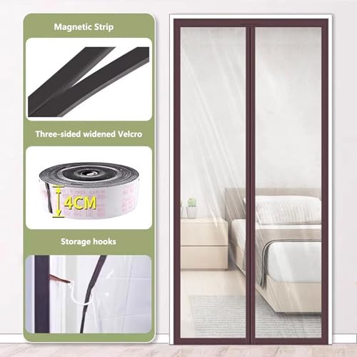 Rideau de porte thermique magnétique transparent 110x210 cm - 3