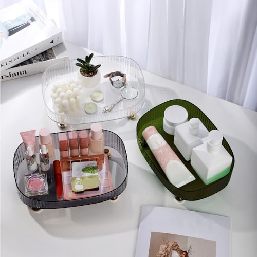 RAMFIYN Clear Acrylic Perfume Tray, Round Makeup Bathroom Trays for Counter, Decorative Vanity Trays for Bathroom Countertop for Dresser Tops by RAMFIYN - Used condition - Image 7