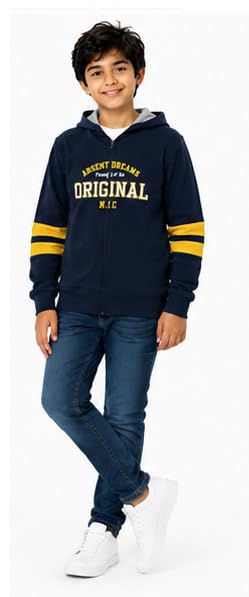 Image of T2F Boy's Cotton Regular Fit Hooded Sweatshirt