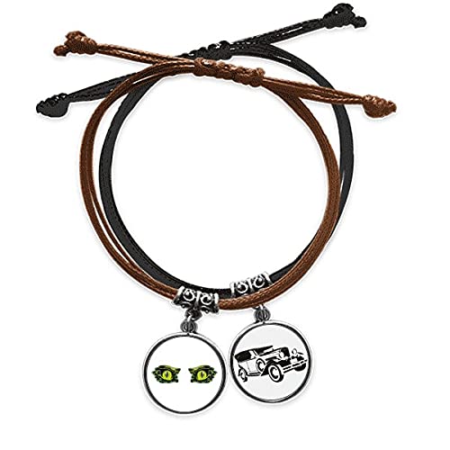 Bracelet oeil monstre en cuir ajustable pour rompre la monotonie des bijoux classiques