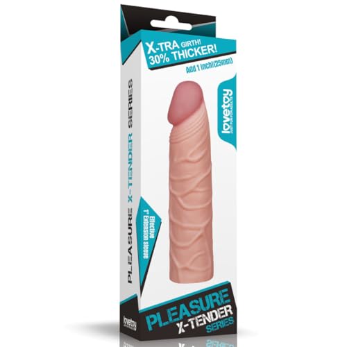 Capa Peniana Extensora 17cm x 4cm penetrável 13,5cm Aumento de 5cm Texturizada em Silicone