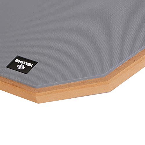 12 inch drum pad,double sided drum pads,snare drum pad with drumsticks and storage bag for drum practice beginner (12\'\', Gray)