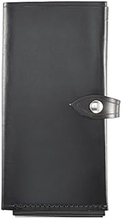 Aker Leather 581 Double Citation Book, Black, Plain