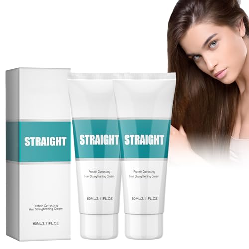 Lot De 2 Crème De Lissage, Protéine Rectifiant La Crème De Lissage De Cheveux Nourrissant La Crème De Lissage Rapide De Collagène Pour Les Cheveux...
