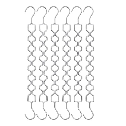 Quystetes Paquete de 6 Perchas Ahorradoras de Espacio para Ropa, Resistentes, con Capacidad de 13.6 Kg, con Gancho Giratorio de 360°.