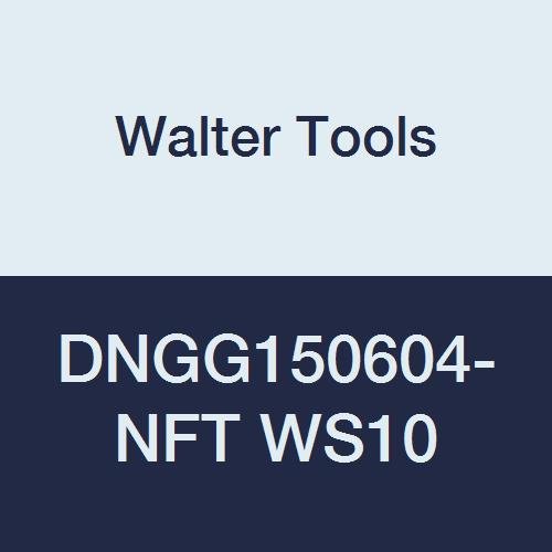DNGG150604-NFT WS10 Carbide Tiger-Tec Negative Indexable Turning Insert, 1/64" Corner Radius, 1/2" IC, 1/4" Thick, 0.008" - 0.059" Depth of Cut (Pack of 10)