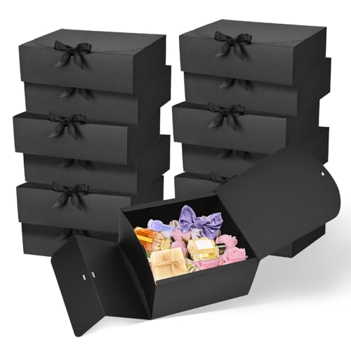 Boîtes cadeaux noires WLUSEAXI pour mariages et fêtes
