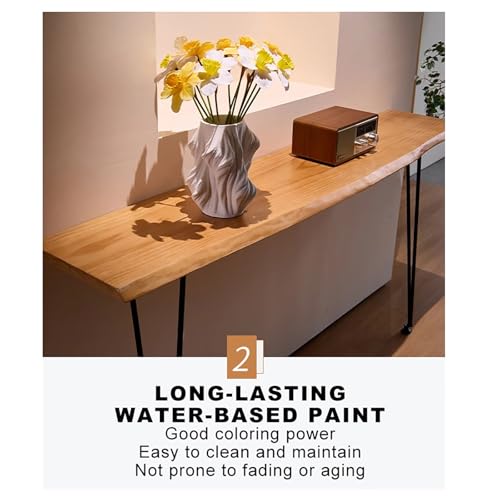 Mesa de entrada estrecha de madera moderna para pasillo y sofá 6