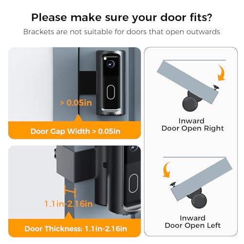 Support de sonnette Blink réglable à 360 degrés sans perçage pour porte
