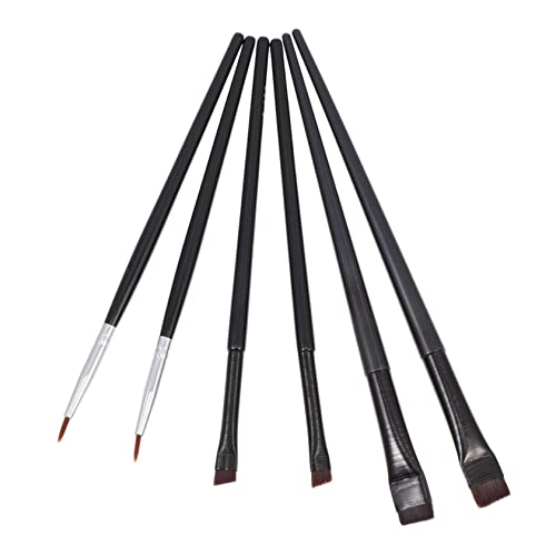 WRITWAA 6Piezas Cepillos De Maquillaje De Ojos De Incluye Cepillo Delineador Artificial Suave y Resistente Herramientas Prácticas Para Maquillaje