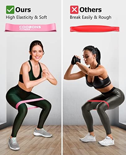 COOBONS Resistance Bands for Women and Men - Exercise Loop Bands for Yoga, Pilates, Rehab, Fitness and Home Workout, 5 Set of Strength Bands for Booty 5 COOBONS Resistance Bands for Women and Men - Exercise Loop Bands for Yoga, Pilates, Rehab, Fitness and Home Workout, 5 Set of Strength Bands for Booty