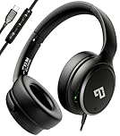 USB C Headphones Wired Over Ear Wired Headset with 28dB ANC, Noise Cancelling Headphones for School/Gaming/Audiobooks/Sport/Travel/Outdoors/iPhone 16/15, Samsung Galaxy S25/S24