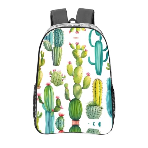 Sac à dos transparent Cactus ultra résistant avec bretelles robustes renforcées