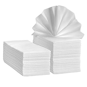 Comfy Package [100 Count – 8.5” x 4” Folded] Linen-Feel Guest Towels – Disposable Cloth Dinner Napkins, Linen Hand Towels for Bathroom, Wedding Napkins (12” x 17 Unfolded)