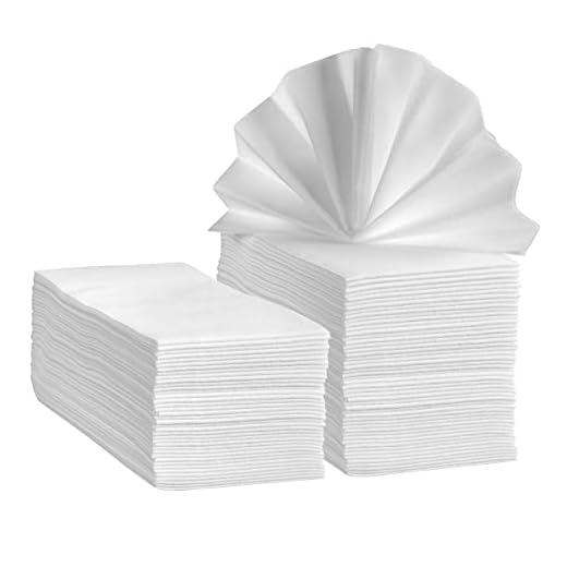[100 Count] Linen-Feel Guest Towels - Disposable Cloth Dinner Napkins, Bathroom Paper Hand Towels, Wedding Napkins