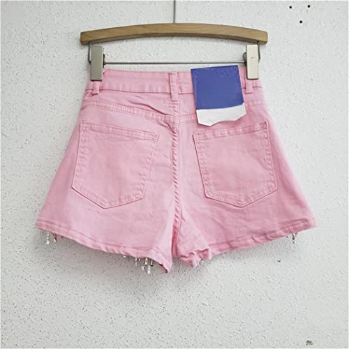 Short d'été rose pour femme ajusté taille haute anti-chaleur