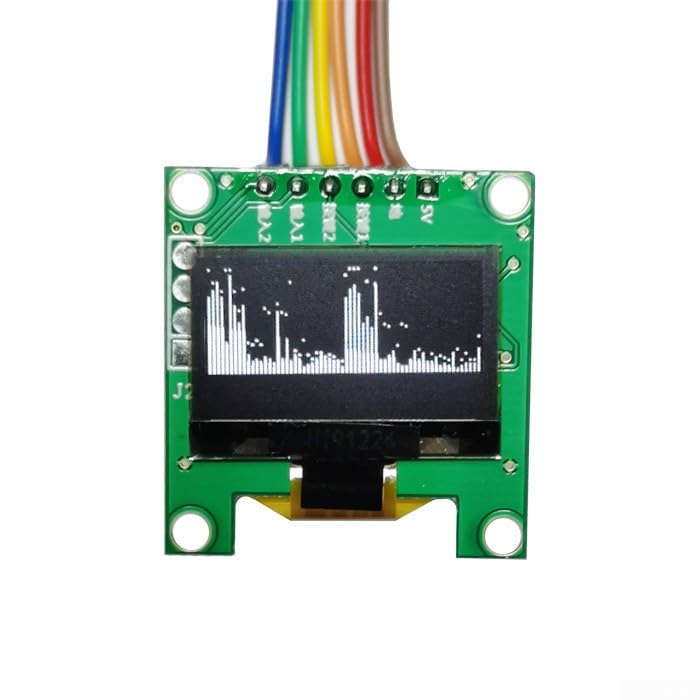 DAZZLEEX Analizador de espectro, analizador de espectro de música estéreo DC5V, indicador de nivel de audio 200-18KHz (sin funda)