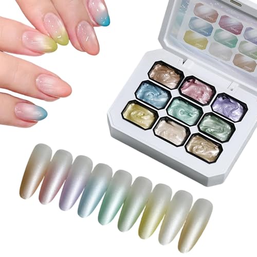 Patting para las uñas - Pegamento de modelado de larga duración de 9 colores | Paleta de gel de uñas Pat - Para el salón cotidiano, , citas, boda, sesión de fotos, vacaciones, cumpleaños