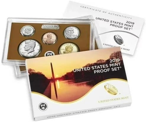 Juego de prueba revestido de 2019 de la Casa de la Moneda de los Estados Unidos con embalaje original del gobierno, certificado de autenticidad, colección conmemorativa no W Penny incluido