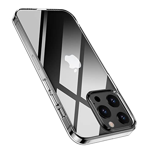 omitium Schutzhülle kompatibel mit iPhone 13 Pro Max 6,7 Zoll, Transparent Hülle Stoßfest Anti-Scratch Case Flex TPU Bumper Case Soft Silikon Cover Handyhülle Durchsichtige für iPhone 13 Pro Max Cover