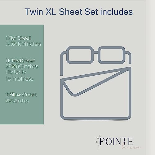 Pointehaven Flannel 170 Gsm Sheet Set,Twin Xl Metro #TOP7