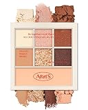 AMTS Authentic Amber Glitter Eyeshadow Palette Makeup, Matte Shimmer Glitter Gold Metallic Korean Ne