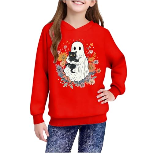 Girls Cute Trendy Hoodies Casual Pumpkin Hooded Sweatshirts Long Sleeve Oversized Pullover 2025 Winter Clothes4