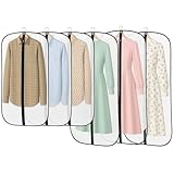 Kleidersäcke, 60 x 120 cm, 3 Stück + 60 x 100 cm, PEVA, durchscheinende Kleiderhüllen,...