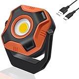 💡【Linterna LED de batería】El puerto de carga tipo C está protegido con una cubierta de goma resistente a la lluvia, fácil y seguro de usar para uso en exteriores. Solo tarda 4 horas en cargarse por completo con protección contra sobrecarga