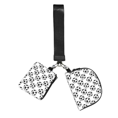 Nuzjahu Fashion Football C Print Keychain Wallet For Women