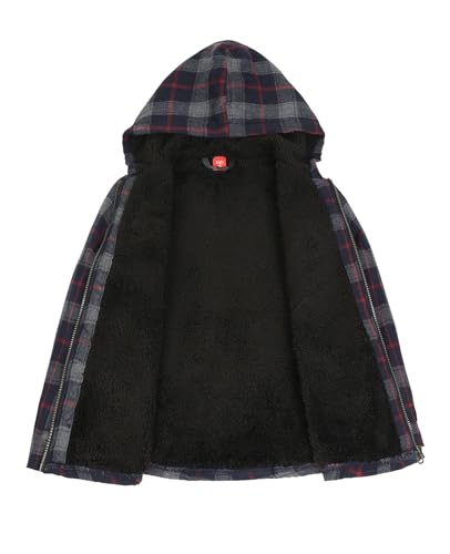 Image of ZENTHACE Boys Sherpa Fleece Lined Flannel Jacket