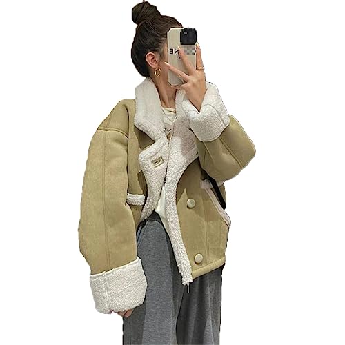 Veste d'hiver en similicuir col rabattable veste chaude FULBHPRINT