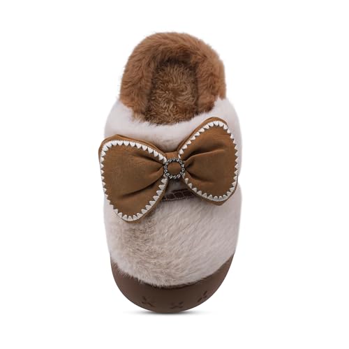 Image of VRITRAZ Women's Comfort Slip On Closed Toe Warm Winter House Clog Indoor Slipper with Cute Print and Degins